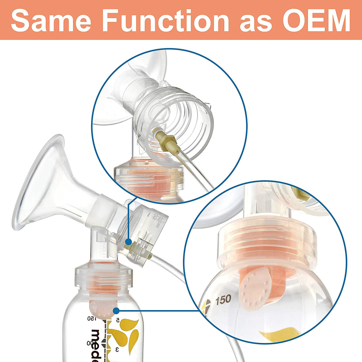 Two-Piece Breastshield; Compatible with Medela Breast Pumps  Maymom   