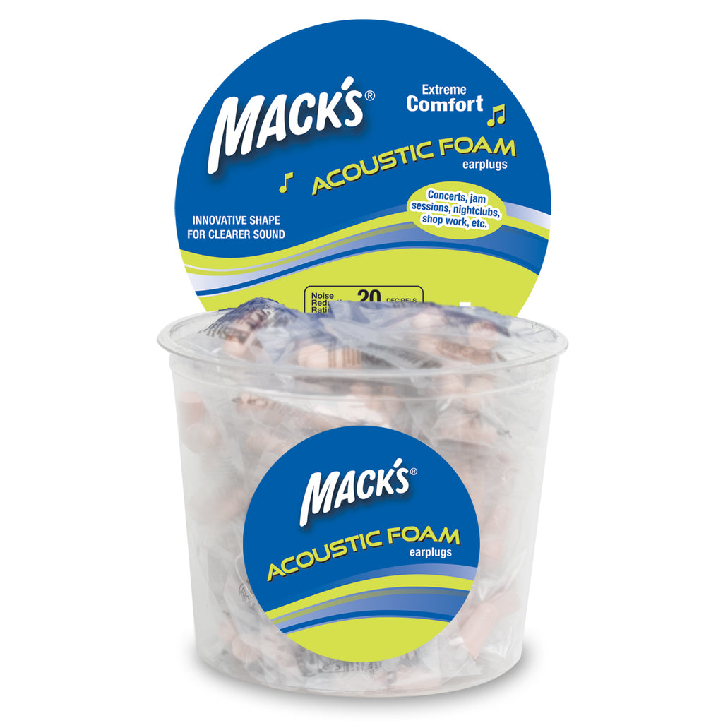 Mack's - Acoustic Foam Ear Plugs Earplugs Mack's 100 Pairs  