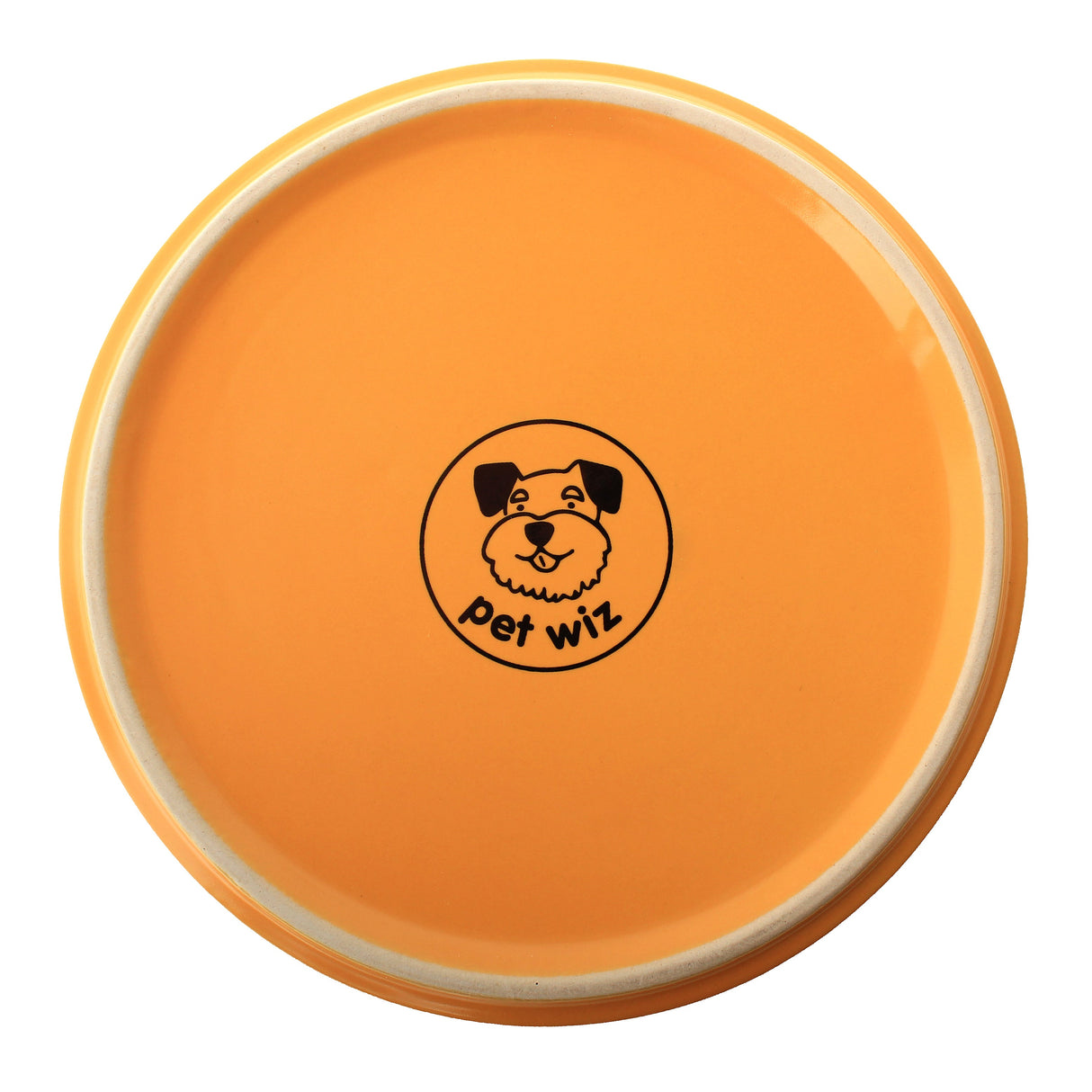 Ceramic Bowl with Bamboo Stand for Dogs & Cats Feeding Pet Wiz   
