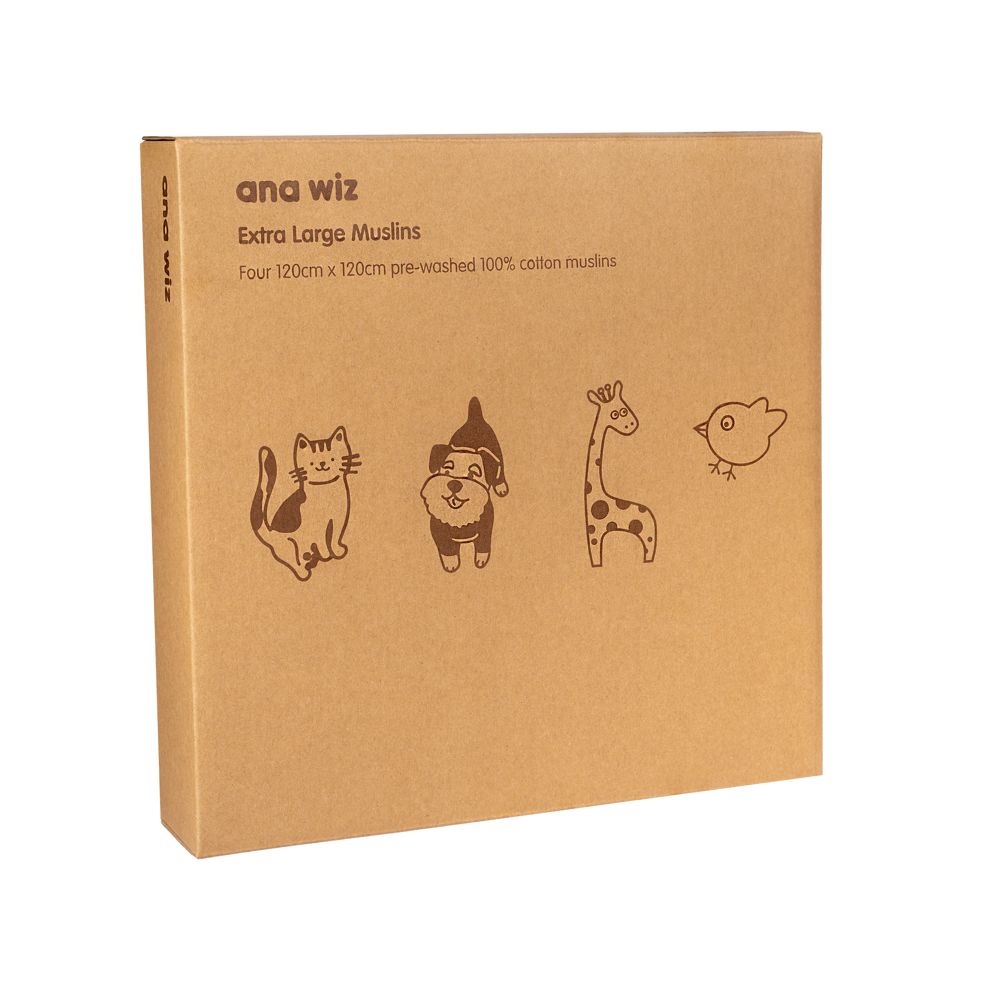 Extra Large Super Soft Muslins Animal Designs Gift Pack