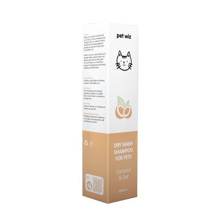 Dry Wash Shampoo for Pets – Soothing & Deodorising.  Pet Wiz   