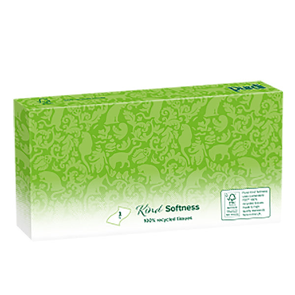 White Facial Tissues, Made from 100% Recycled Materials Tissues ANAGEL   