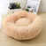 Soft Calming Donut Bed - Premium Quality For Dogs & Cats Pet Bed Pet Wiz Champagne 50cm 