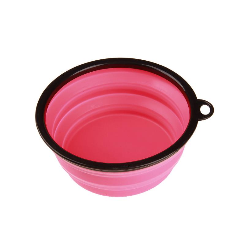 Collapsible Silicone Bowl for Dogs - 350ml Feeding Pet Wiz Pink  