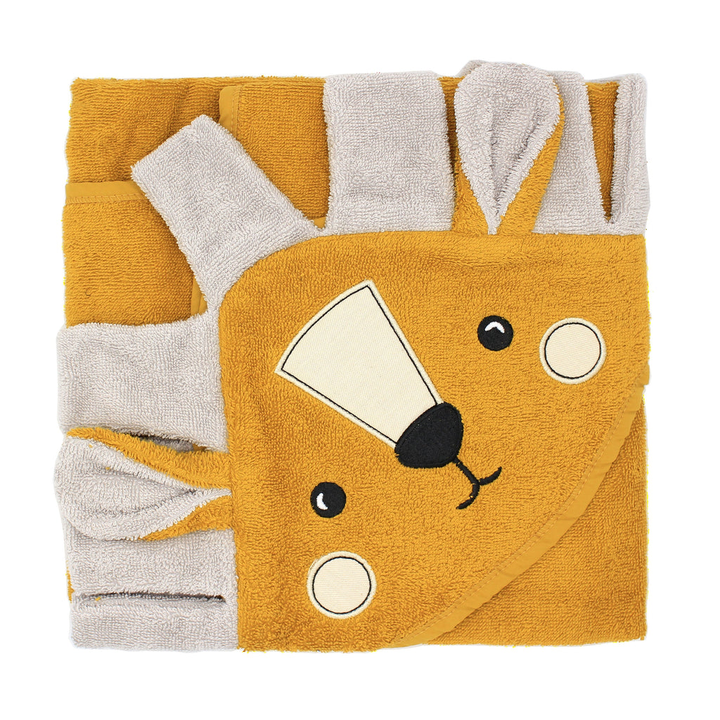 100% Organic Cotton Hooded Baby Bath Towel  ana baby Lion  