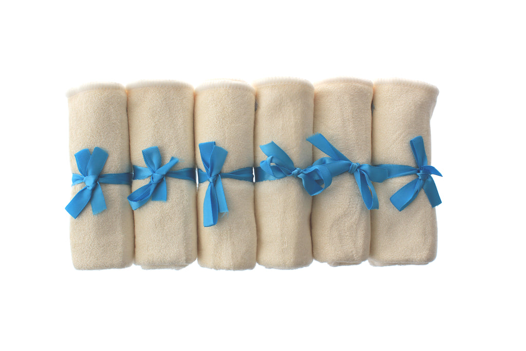 Premium Bamboo Baby Wash Cloths (Pack of 6) - Ultra Soft and 100% Natural, Machine Washable, Gift Set Wash Cloth Ana Wiz   