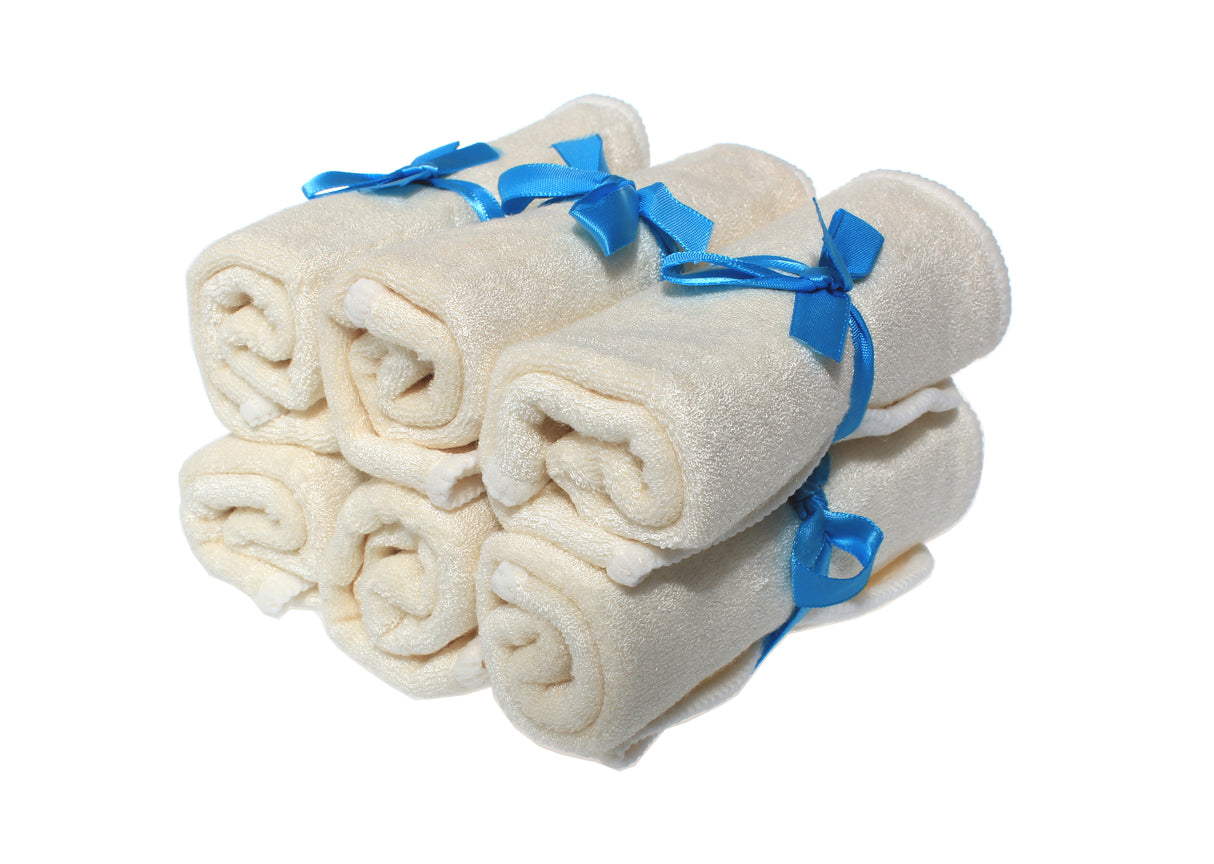 Premium Bamboo Baby Wash Cloths (Pack of 6) - Ultra Soft and 100% Natural, Machine Washable, Gift Set Wash Cloth Ana Wiz   