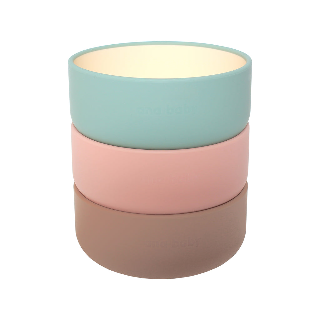 Silicone Bowls in Pastel Colours (Pack of 3)  ana baby   