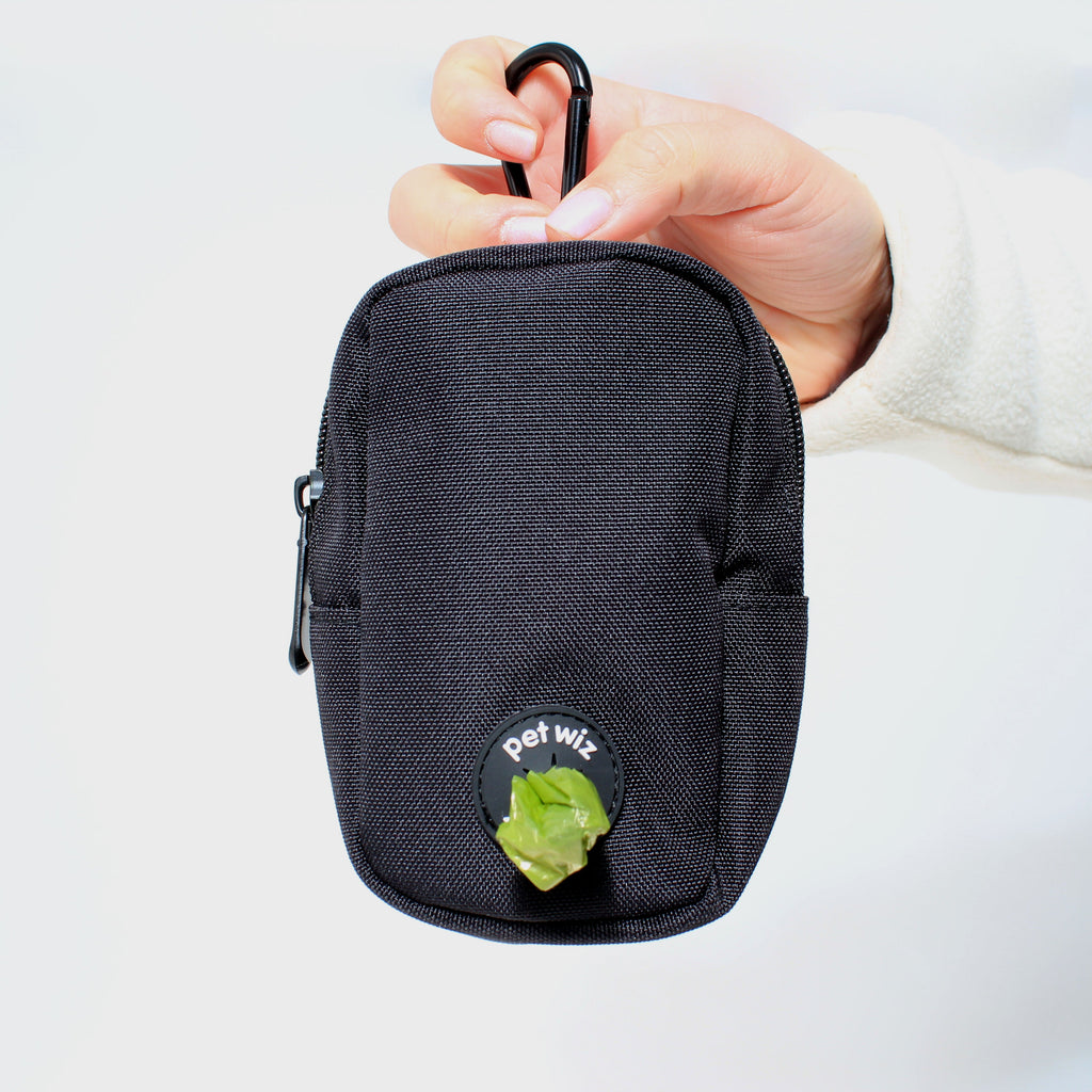 Treat Pouch & Poop Bag Dispenser - Includes Carabiner Clip  Pet Wiz   