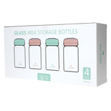 Premium Glass Breastmilk Storage Bottles, Pack of Four, 180ml Ana Baby