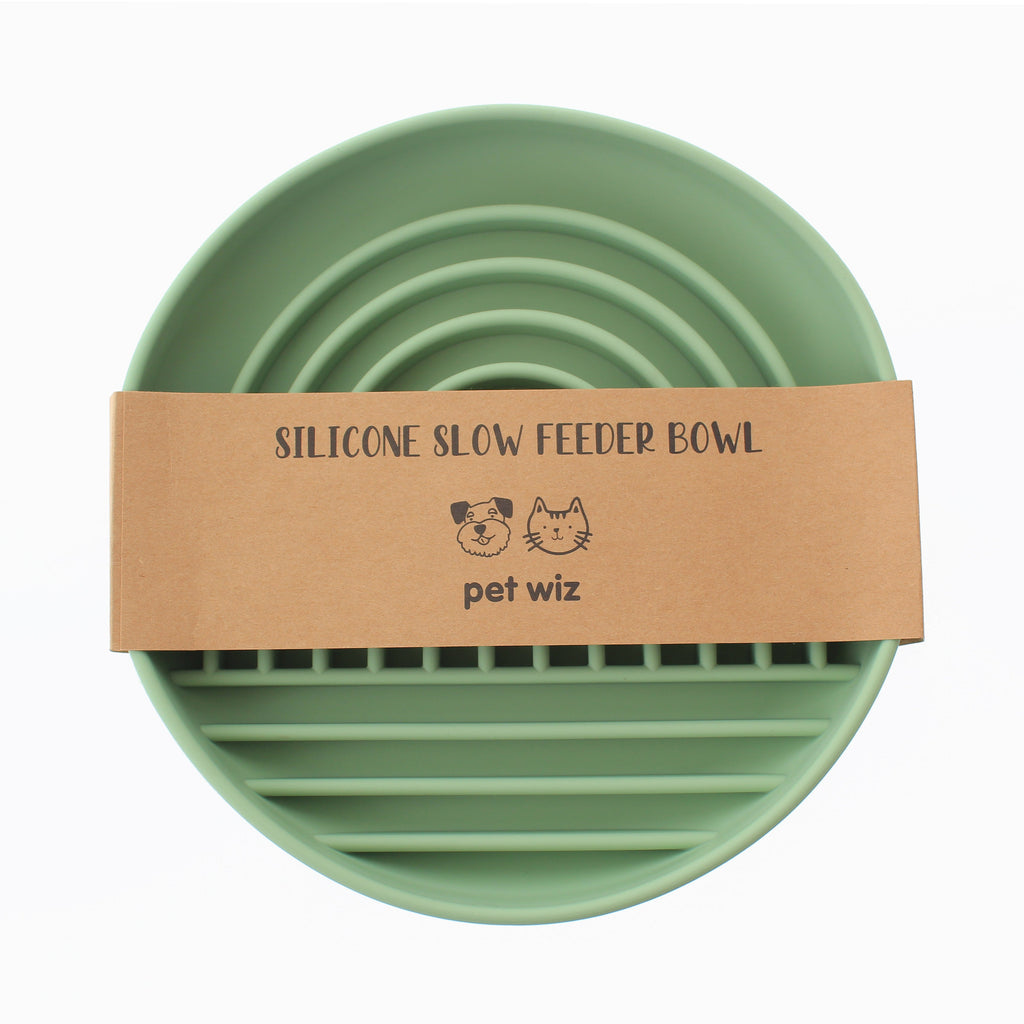 Silicone Slow Feeder Bowl With Suction Base Feeding Pet Wiz   