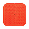Silicone Licking Mat - Providing Mental Stimulation and  Anxiety Relief Feeding Pet Wiz Orange  