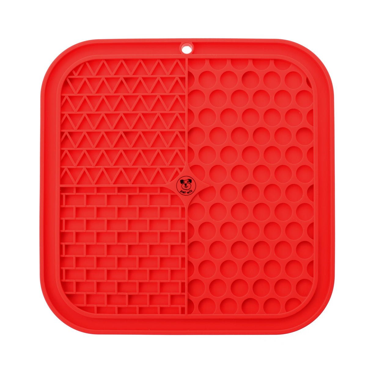 Silicone Licking Mat - Providing Mental Stimulation and  Anxiety Relief Feeding Pet Wiz Red  