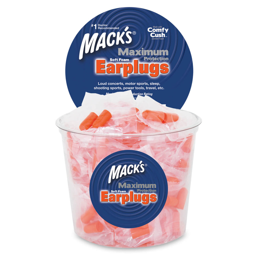 Mack's - Maximum Protection Soft Foam Earplugs Earplugs Mack's 100 Pairs Individually Wrapped  