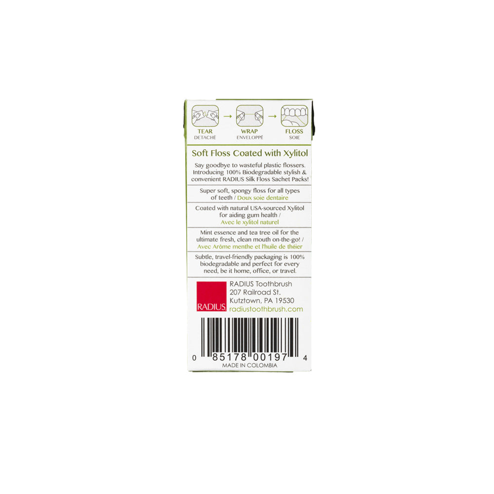 Floss Sachets, Vegan Xylitol Mint (1 Pack) Dental Floss RADIUS   