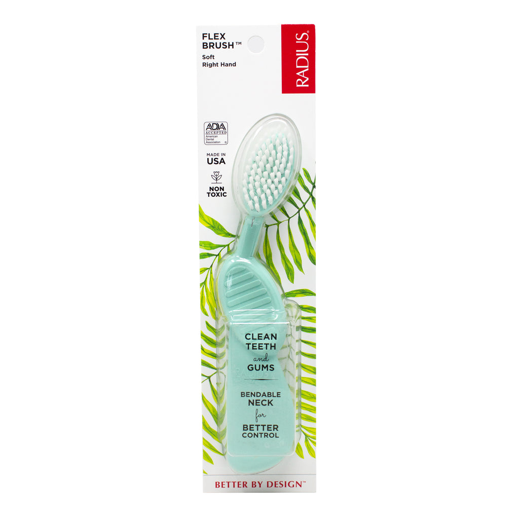 Radius Flex-Neck Technology Toothbrush with Soft Bristles - Right Hand Toothbrush Radius Mint  