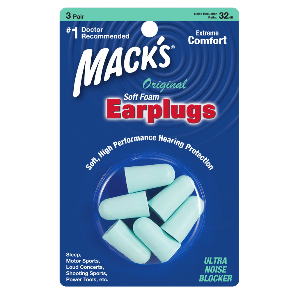 Mack's - Original Soft Foam Earplugs Earplugs Mack's 3 Pairs  