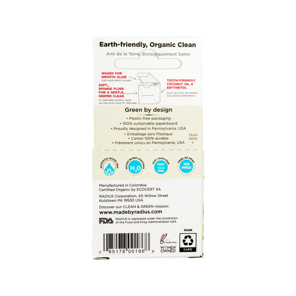 Floss USDA Organic Peppermint Dental Floss RADIUS   