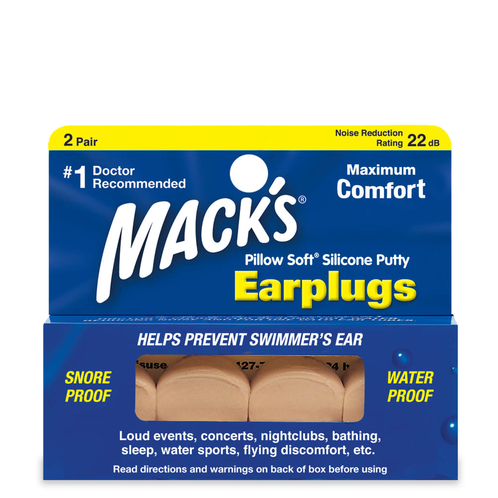 Mack's - Pillow Soft Silicone Putty Earplugs Earplugs Mack's 2 Pairs (Beige)  