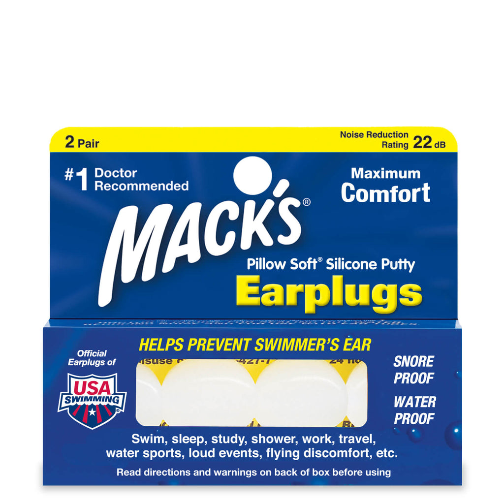 Mack's - Pillow Soft Silicone Putty Earplugs Earplugs Mack's 2 Pairs (White)  