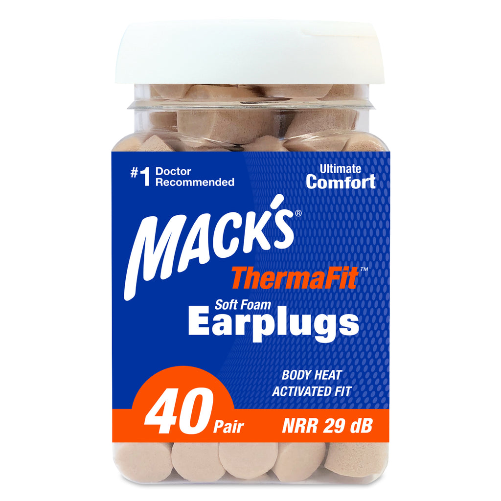 Mack's - ThermaFit Soft Foam Ear Plugs Earplugs Mack's 40 Pairs  