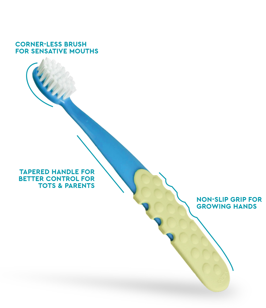 Radius Totz Plus Brush (3 Years +)  Radius Blue w/ Yellow Grip  