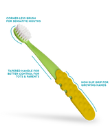 Totz Plus Brush (3 Years +)  RADIUS Lime Green w/ Yellow Grip  