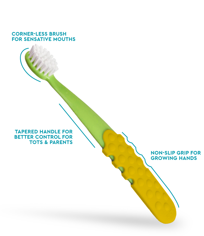 Radius Totz Plus Brush (3 Years +)  Radius Lime Green w/ Yellow Grip  
