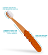 Totz Plus Brush (3 Years +)  RADIUS Orange w/ Peach Grip  
