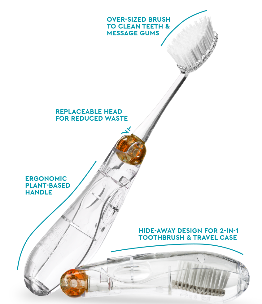 TOUR Travel Brush  RADIUS Orange  