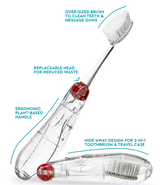 TOUR Travel Brush  RADIUS Ruby Red  