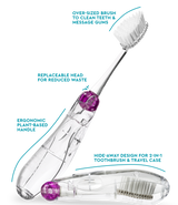 TOUR Travel Brush  RADIUS Amethyst Purple  