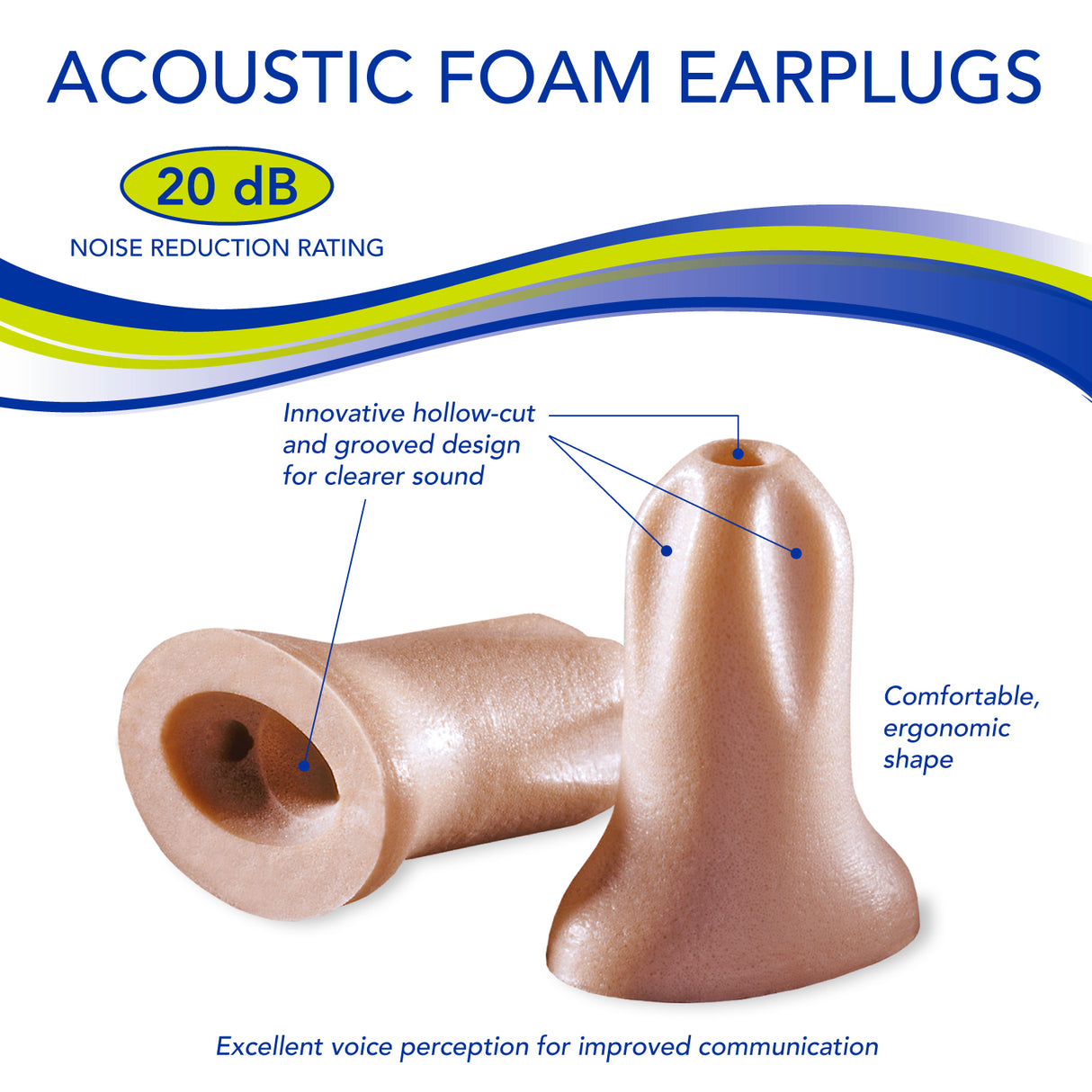 Acoustic Foam Ear Plugs Earplugs Mack's   