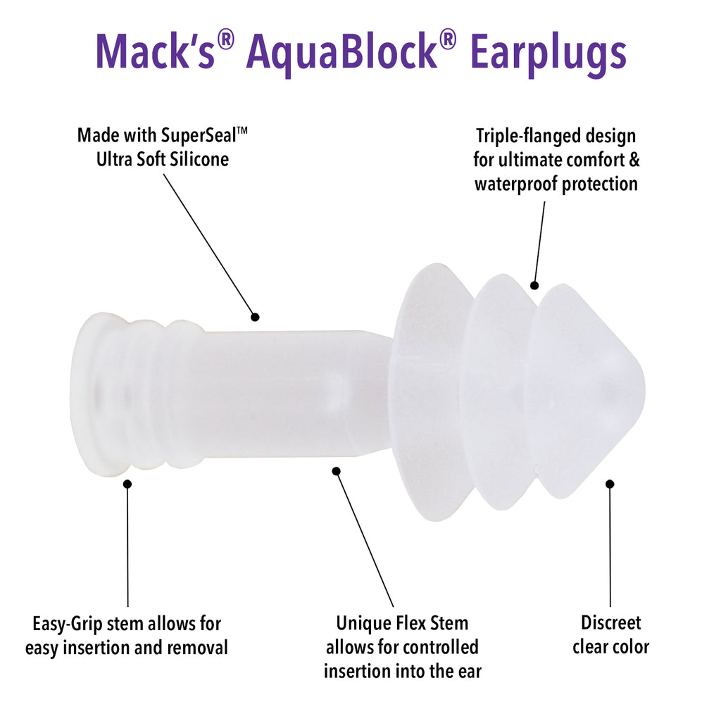 Mack's - Aqua Block Ear Plugs Earplugs Mack's   