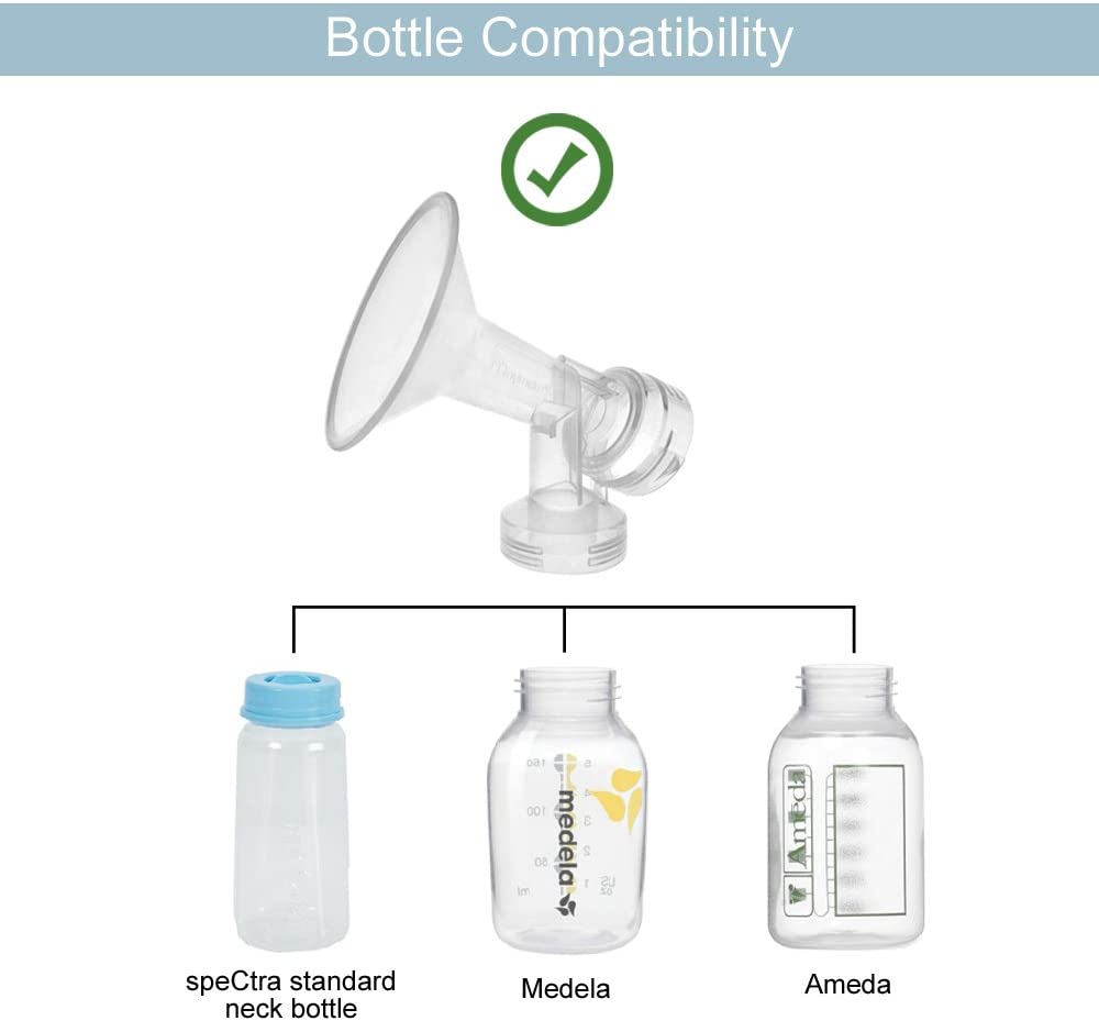 Maymom flange for spectra, 17 mm w/valve/membrane/Flange adapter Breast Pump Accessories Maymom   