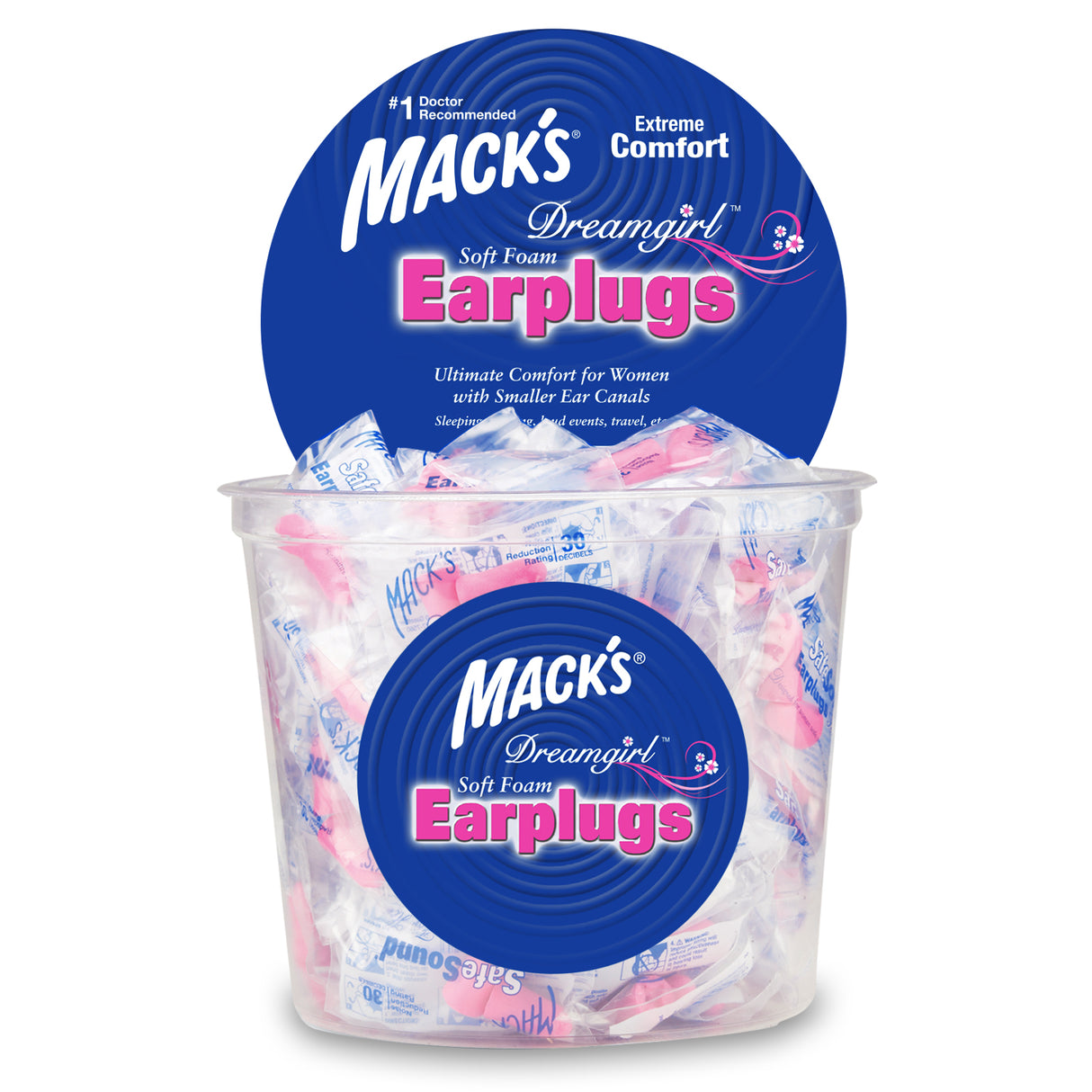 Dreamgirl Soft Foam Earplugs Earplugs Mack's 100 Pairs Individually Wrapped  