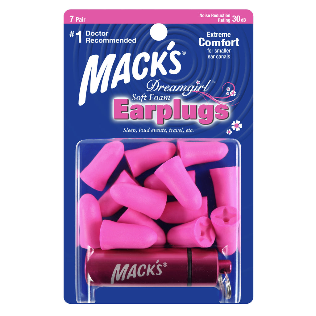 Mack's - Dreamgirl Soft Foam Earplugs Earplugs Mack's 7 Pairs + Travel Case  