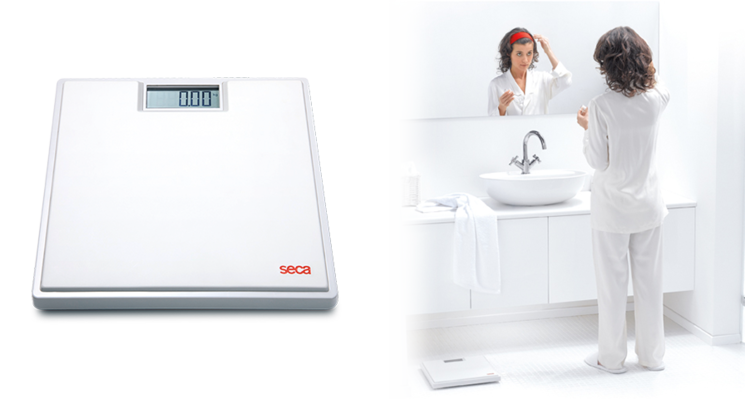 803 - Digital flat scale with high-quality two-component rubber surface Medical Scales Seca   