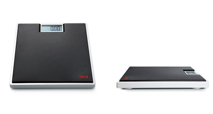 803 - Digital flat scale with high-quality two-component rubber surface Medical Scales Seca Black  