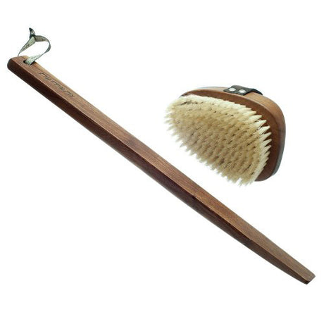 Long Handled Walnut Wood Bath Brush Skincare Ana Wiz   
