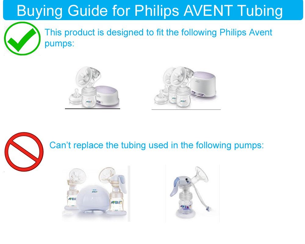 Replacement Tubing for Philips AVENT Comfort Breastpumps (Pack of 2) Breast Pump Accessories Philips Avent   