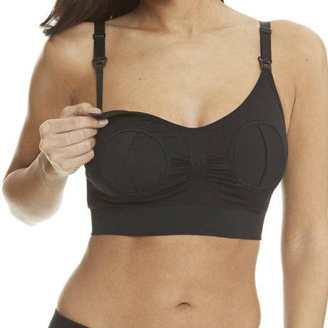 Hands Free Pumping Bra Breast Feeding Ana Wiz Small Black 